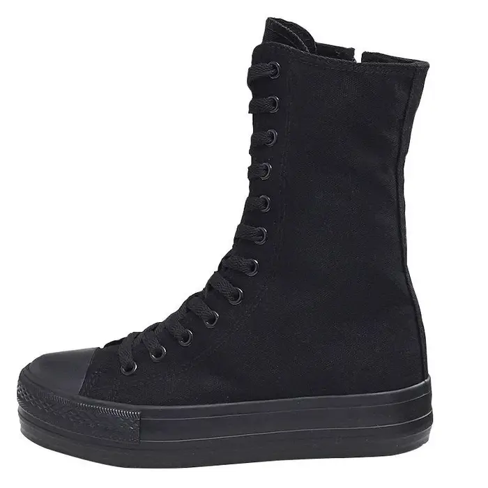 Chaussures pour femmes mode bottes en toile haut automne