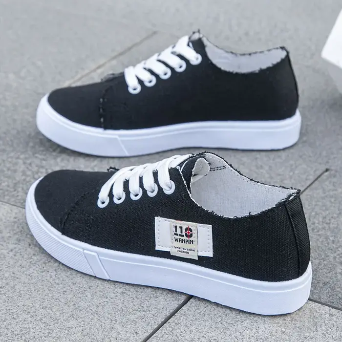 Baskets Basses en Denim pour Femme, Chaussures Plates à Lacets, Collection Printemps Été 2025