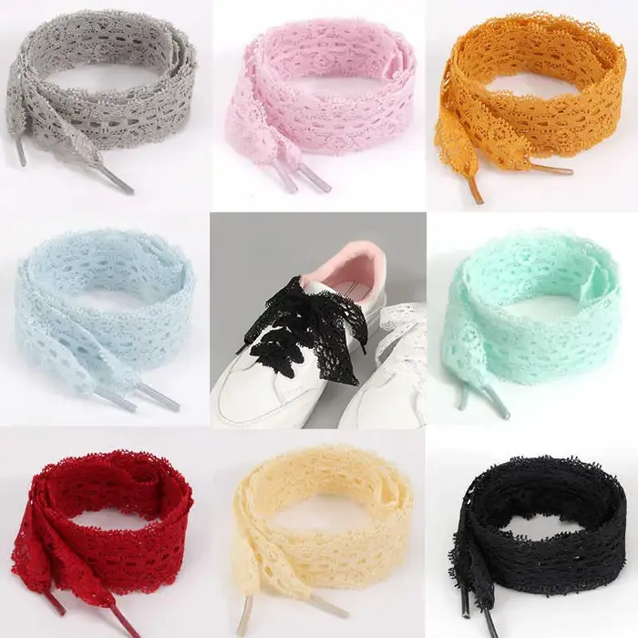 1 paire 100CM/120CM/140CM longueur toile Sneaker extérieur chaussure lacet plat dentelle fantaisie lacets