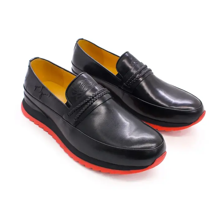 Chaussures en cuir de haute qualité pour hommes, décontractées, faites à la main, tendance, ensemble