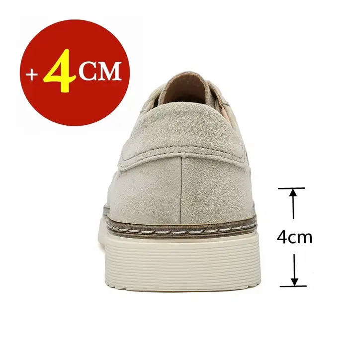 Chaussures de sport classiques en cuir véritable pour hommes, baskets décontractées, chaussures élév