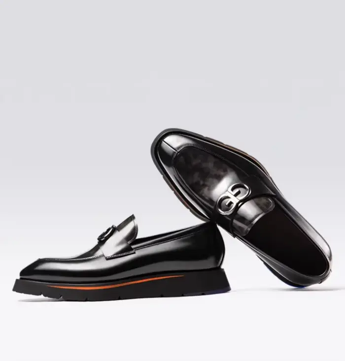 Chaussures en Cuir à Semelles Épaisses pour Homme