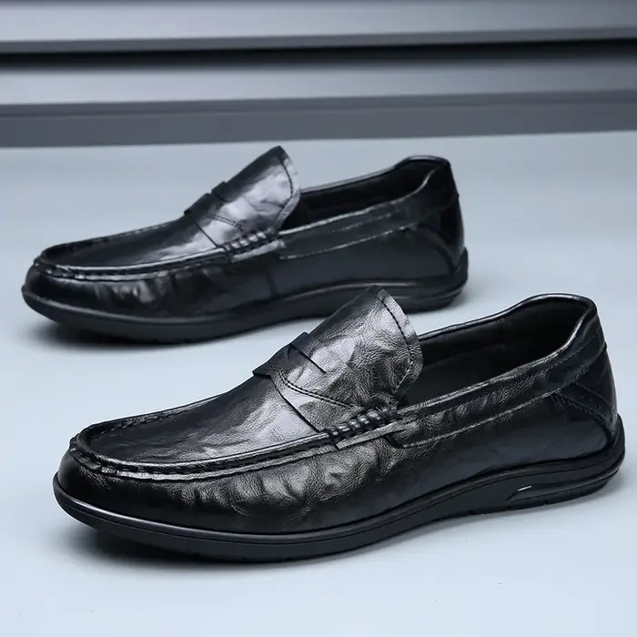 Chaussures plates décontractées à bout rond pour hommes, simples, confortables, respirantes, résista