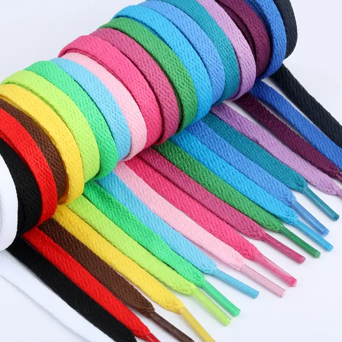 1 paire de lacets plats pour baskets 26 couleurs lacets de chaussures en tissu blanc noir lacets de