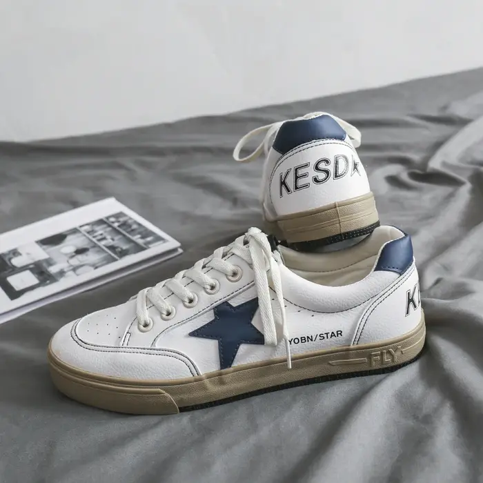 Chaussures de skate rétro blanches Star 2026 – Nouveauté été