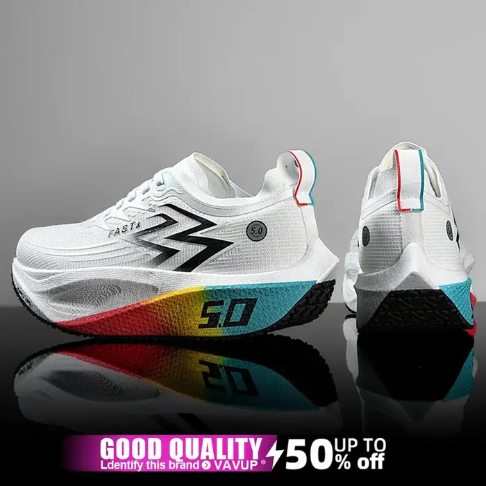 Marathon hommes chaussures de course planche de carbone spécialité sport respirant léger femmes athlétique antidérapant élasticité baskets