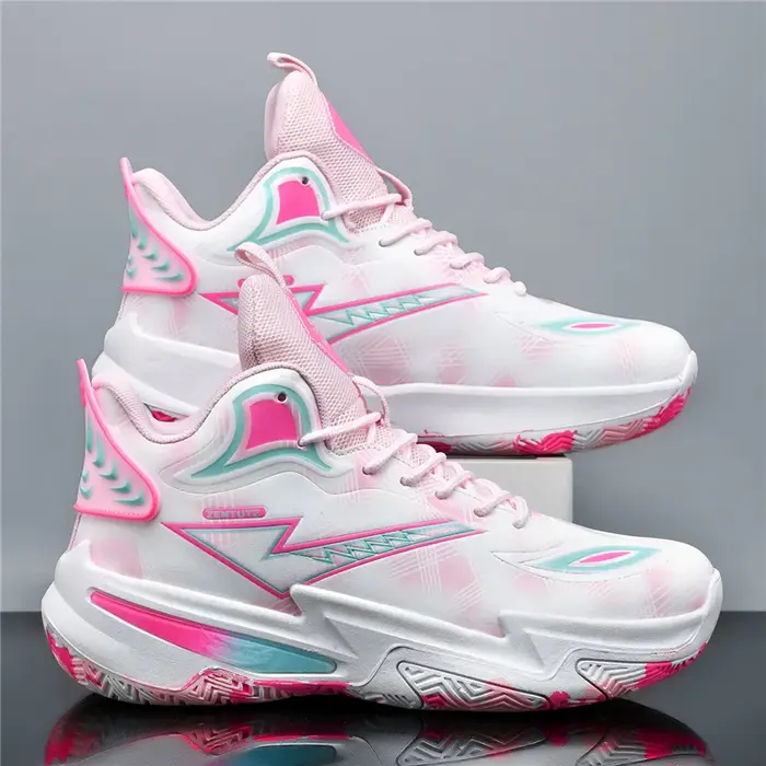Chaussures de basket-ball unisexes en cuir