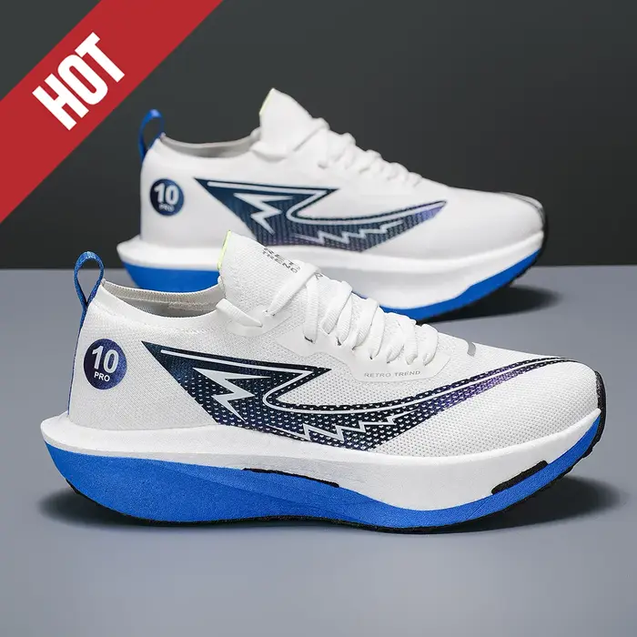 Chaussures de course Marathon avec plaque en carbone, grande taille 46, pour hommes et femmes, respi