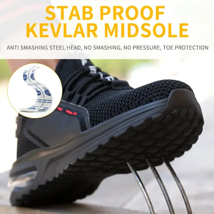 Chaussures de sécurité baskets de travail bout en acier hommes femmes Anti-écrasement Anti-crevaison bottes