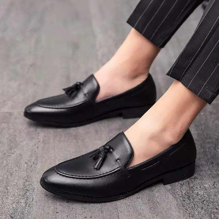 Wedding Shoes For Men Slip On Loafers Trend Tassels Leather