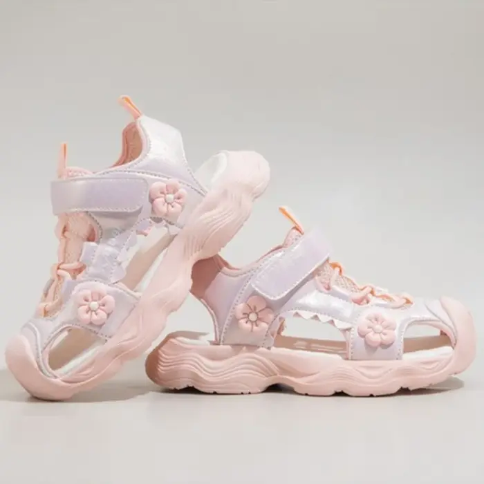 Sandales d'aventure recyclées pour petites filles 2026 – Nouvelles chaussures de plage épaisses pour enfants