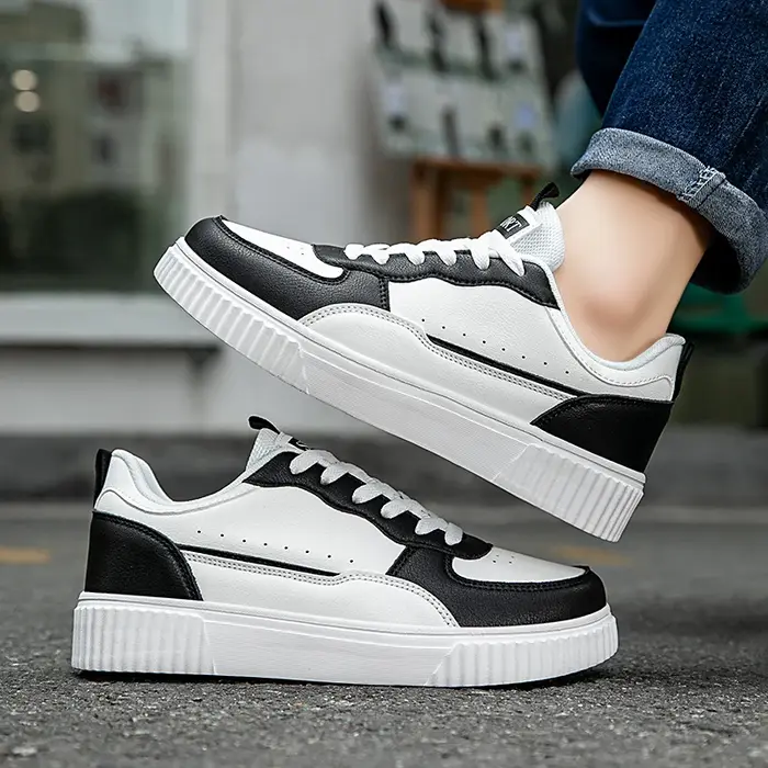 ELUVA hommes baskets automne blanc chaussures léger semelle épaisse antidérapant Skatebaord