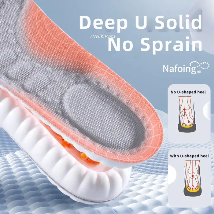 Semelles intérieures de Sport complètes pour les pieds, semelle à coussin d'air en PU, souples et respirantes, Absorption des chocs, chaussures de course, semelle intérieure de soutien de la voûte pla