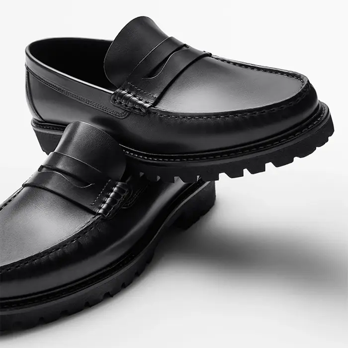 Mocassins en cuir pleine fleur pour hommes