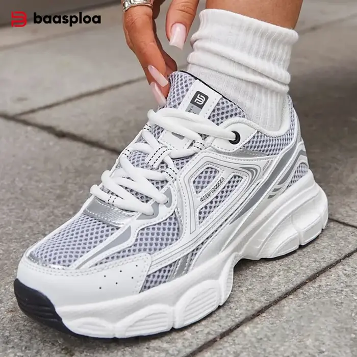 Baasploa femmes chaussures de sport en plein air léger respirant Jogging baskets femme décontracté maille anti-dérapant