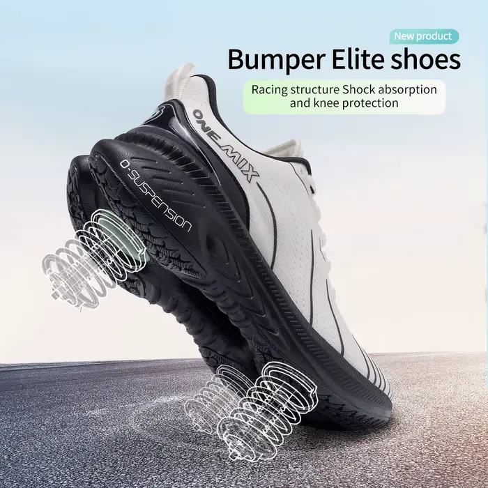 ONEMIX nouvelles chaussures de course à amorti pour hommes coureurs lourds appropriés à lacets sport