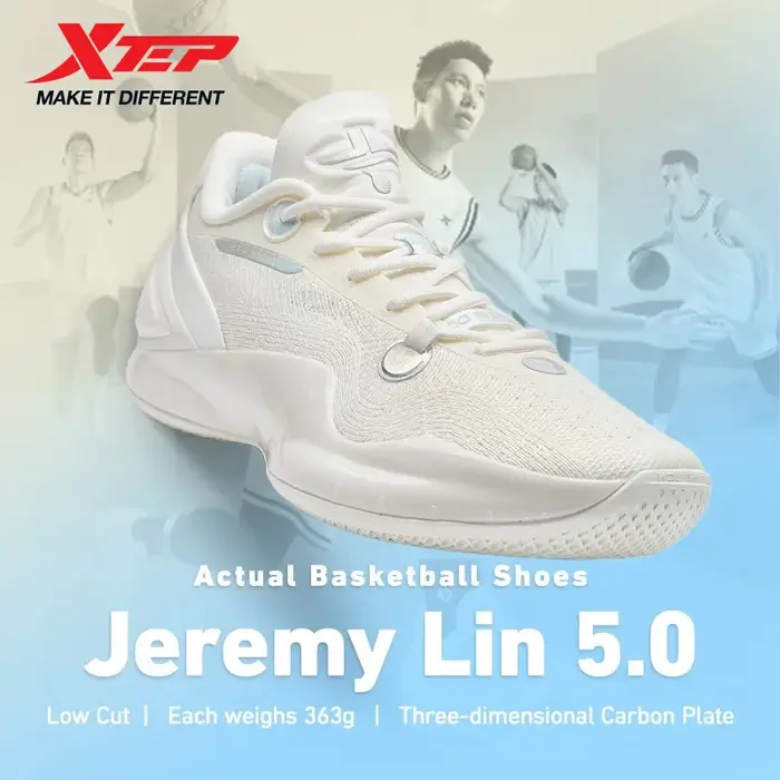 Xtep Jeremy Lin 5.0 génération Ultra chaussures de basket-ball pour hommes automne Combat No-Silp Support haut coussin 976319120018