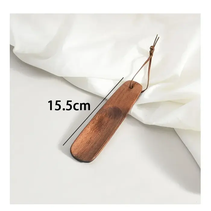 Chausse-pied en bois massif 15-31cm, manche court, spatule à chaussures facile à utiliser pour femme