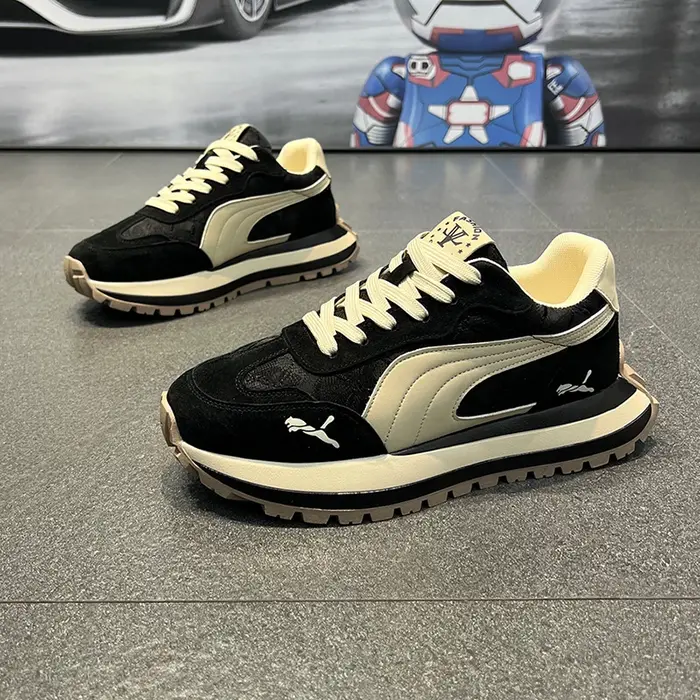 Chaussures décontractées pour hommes, chaussures de sport, chaussures d'automne à semelle épaisse, d