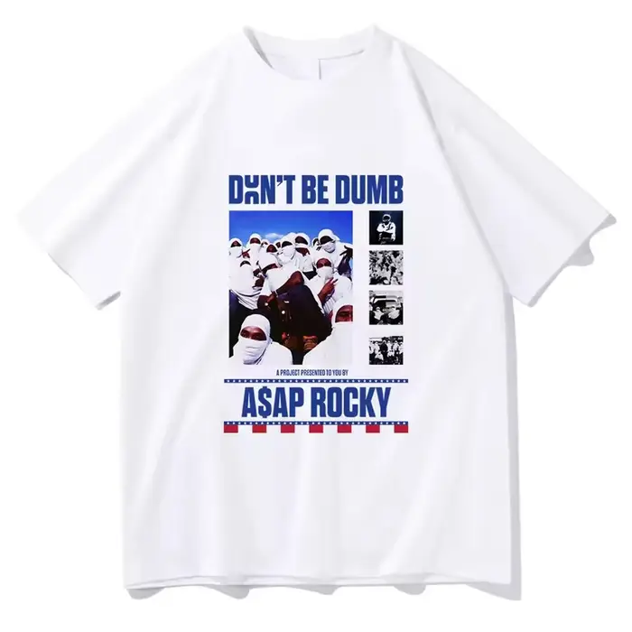 Asap Rocky ne soyez pas muet hommes vêtements t-shirt Homme nouveau dans les hauts et T-shirts à manches courtes col