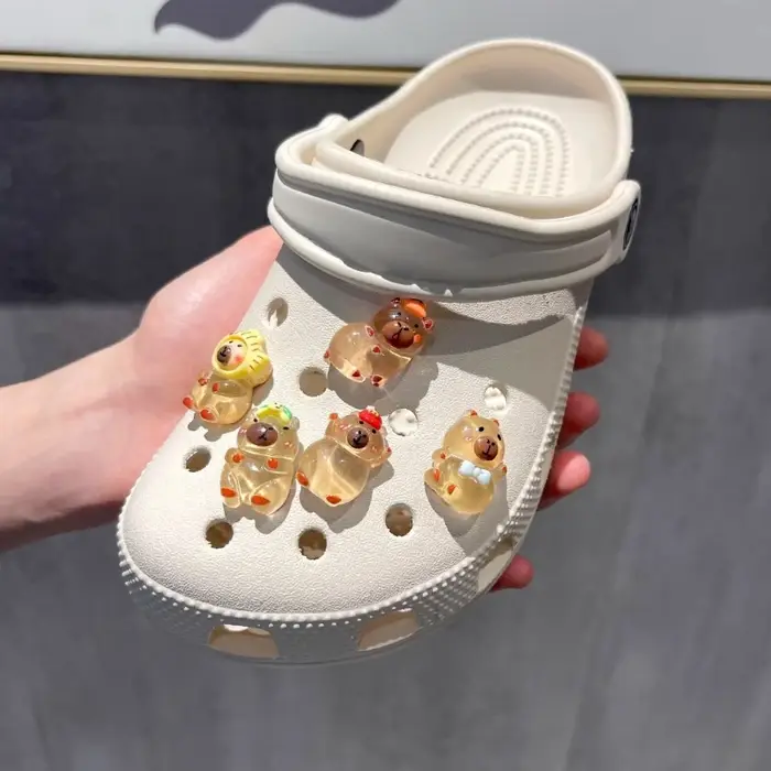 Breloques de chaussures pour Kapibara, bricolage, chaussures à trous, mignon capybara sur le thème a