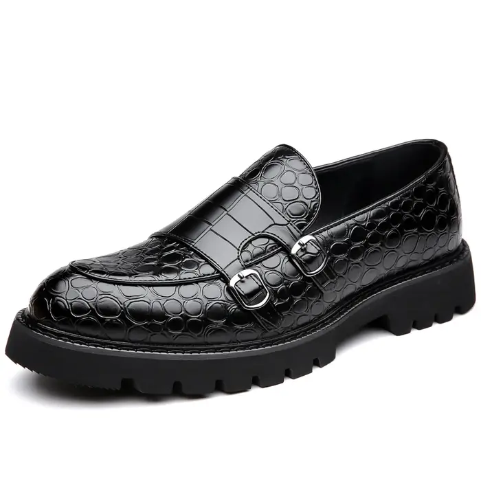 Mocassins de ville élégants et polyvalents pour hommes, style Derby anglais confortable, en cuir dur