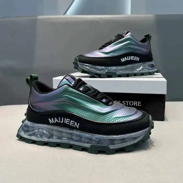 Grosse Sneaker hommes concepteur coussin d'air chaussure de Sport mode tissu en cuir décontracté res