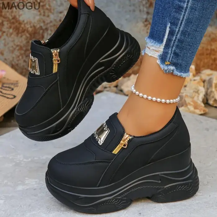 Chaussures à plateforme à semelle épaisse pour femmes