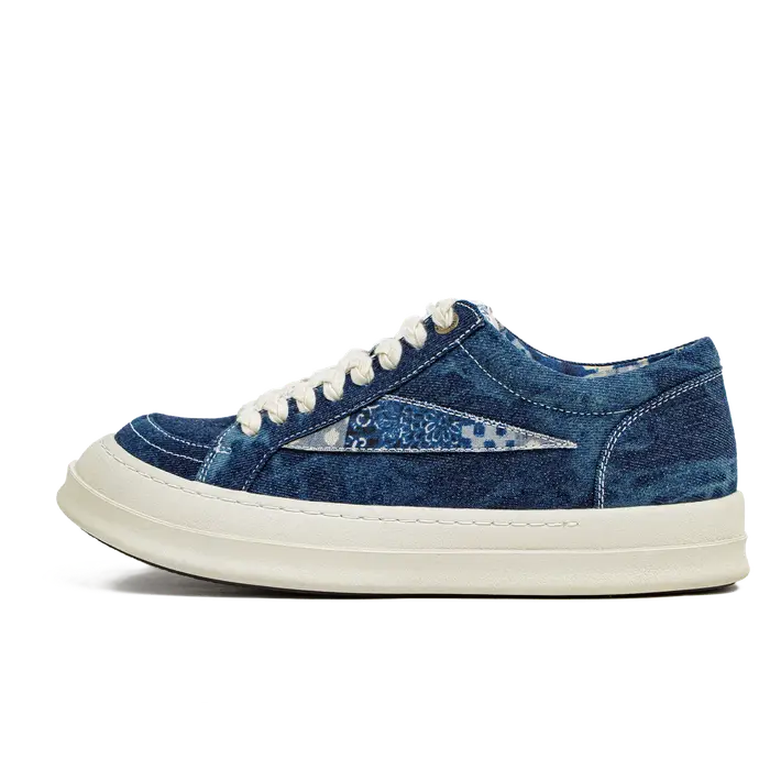 Chaussures de skate en toile tie-dye style Boro pour hommes Maden