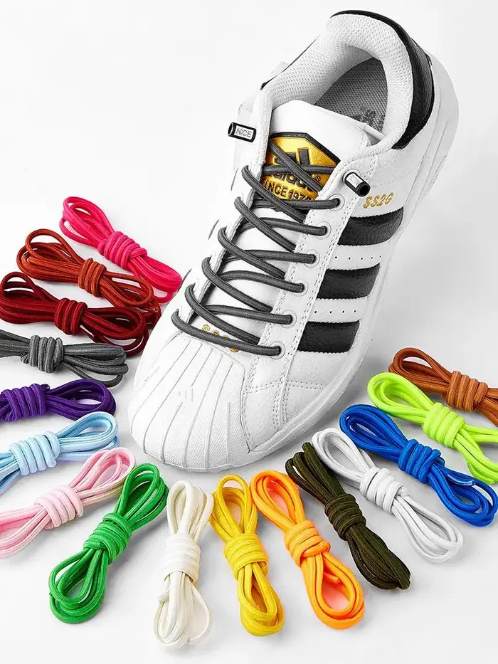Joli verrouillage lacets sans attaches lacets élastiques baskets enfants adultes lacets de chaussure