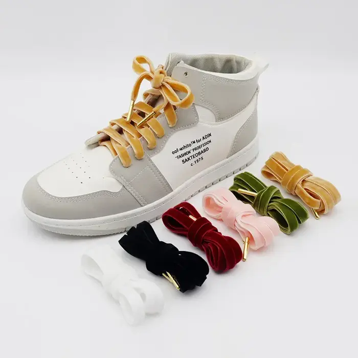 Lacets Lumineux en Velours Double Face pour Homme et Femme, Chaussures Luxueuses, Daim Coloré, Noir
