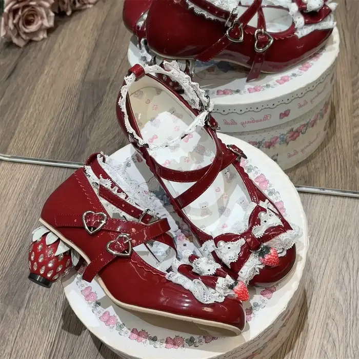 Chaussures Lolita Mary Janes, nouvelle collection printemps, bout rond, nœud en dentelle, mignonnes,