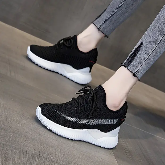 Fujin-Chaussures d'été pour femmes, baskets à semelle compensée, pour papa, grosses, aérées, confort