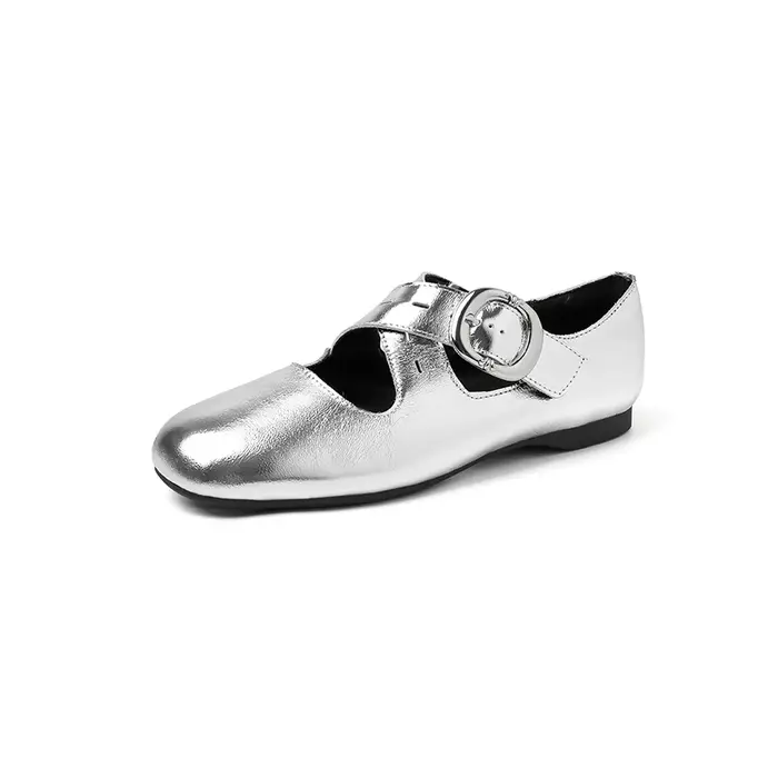 Ods femmes chaussures plates bout rond luxe peu profond baskets mode boucle sangle mocassins femmes