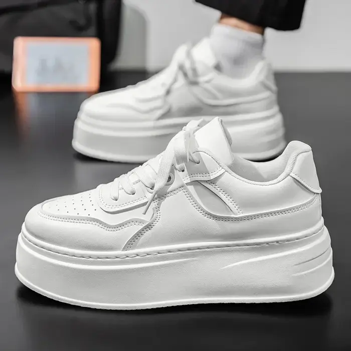 Chaussures de papa tendance, confortables, légères, en cuir souple, chaussures de course, style décontracté et sportif, style universitaire, polyvalentes, respirantes