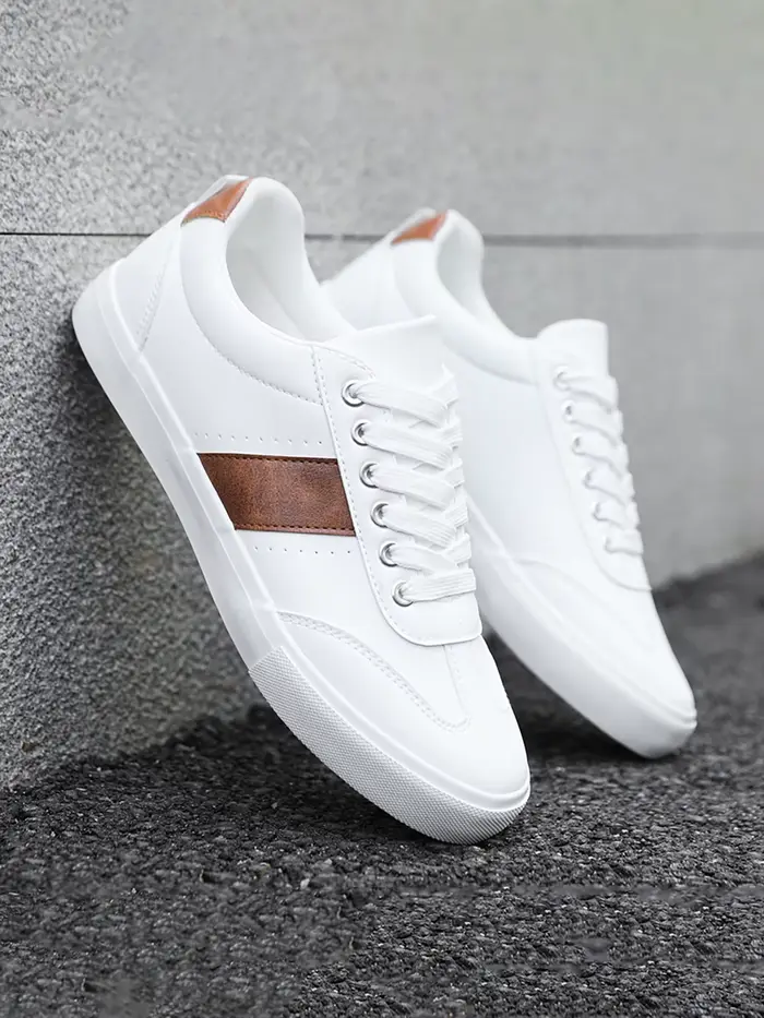 Chaussures de sport décontractées à la mode pour hommes - Design à lacets à bout rond, offrant une e