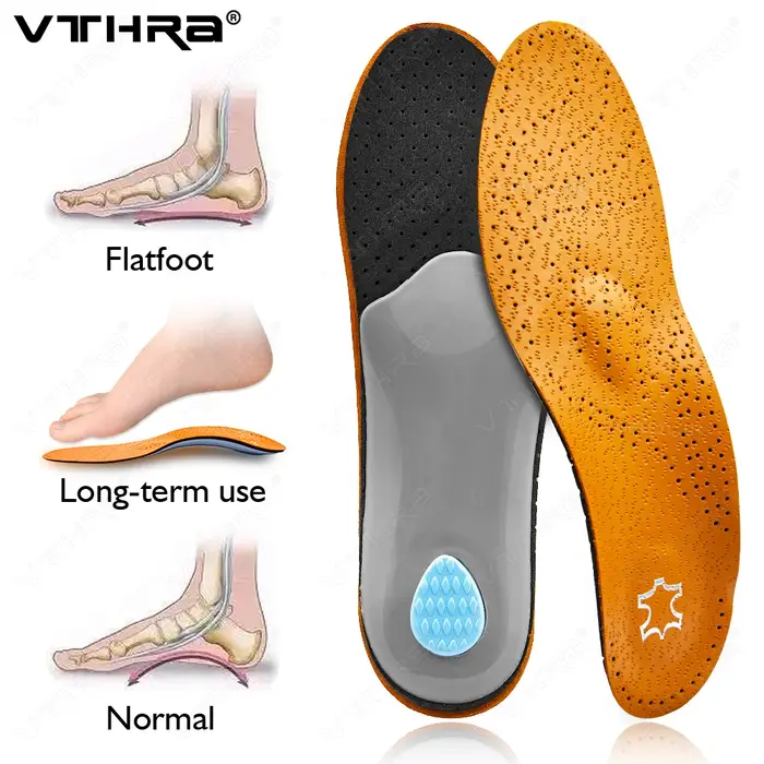 Semelle orthopédique en cuir PU
