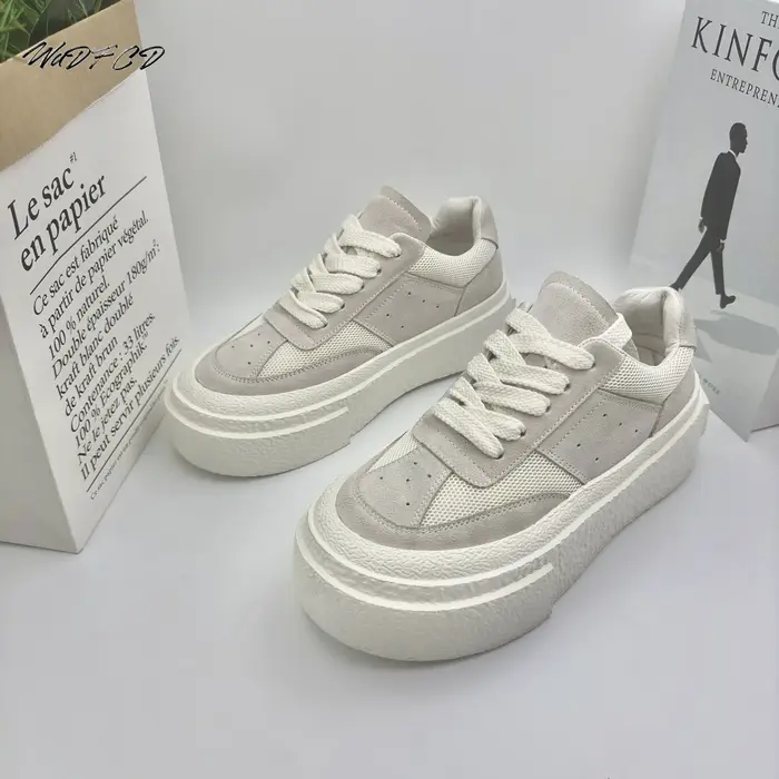 Encounaker-Chaussures de dehors à Plateforme Plate en Cuir NuSO k pour Homme