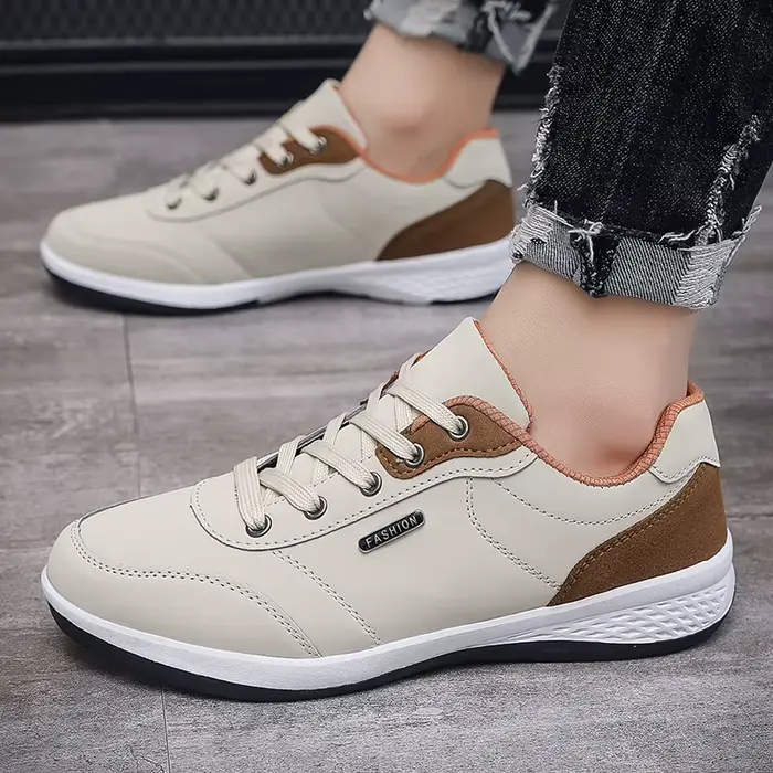 Nouvelles Chaussures de Sport 2026 en Cuir Imperméables Décontractées Antidérapantes à Absorption des Chocs pour Hommes – Idéales pour la Course et le Tennis
