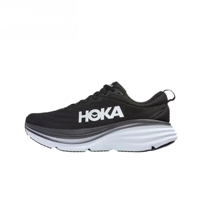 Chaussures Bondi 8 pour hommes et femmes, tige en maille technique, chaussures de course professionnelles pour marathon, baskets basses classiques de HOKA, chaussures décontractées.