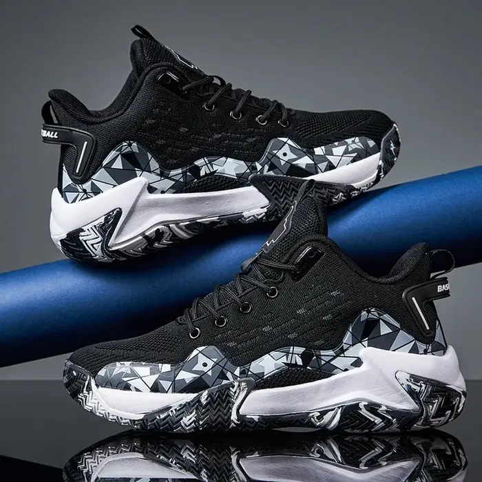 Chaussures de basket-ball pour hommes, respirantes, amortissantes, antidérapantes, résistantes à l'usure, chaussures de sport, entraînement en salle de sport, baskets de basket-ball athlétiques