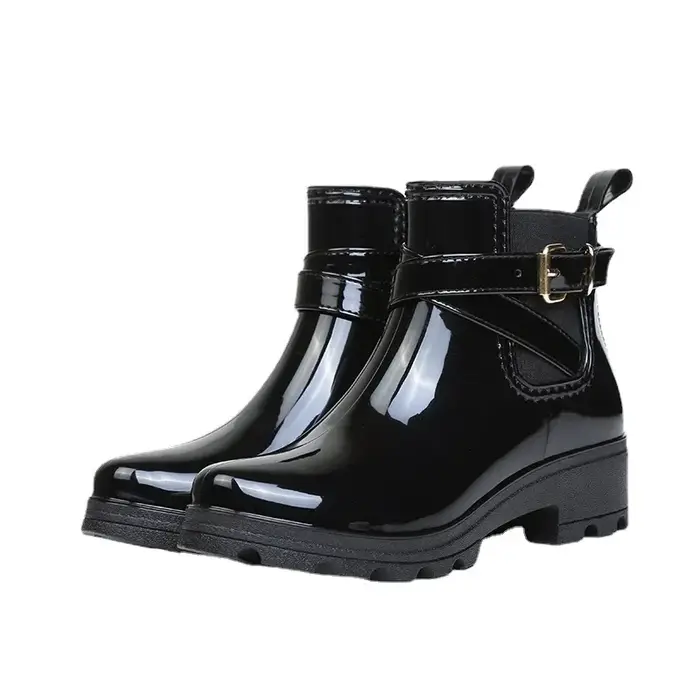 Bottes de pluie en cuir Pu pour femmes