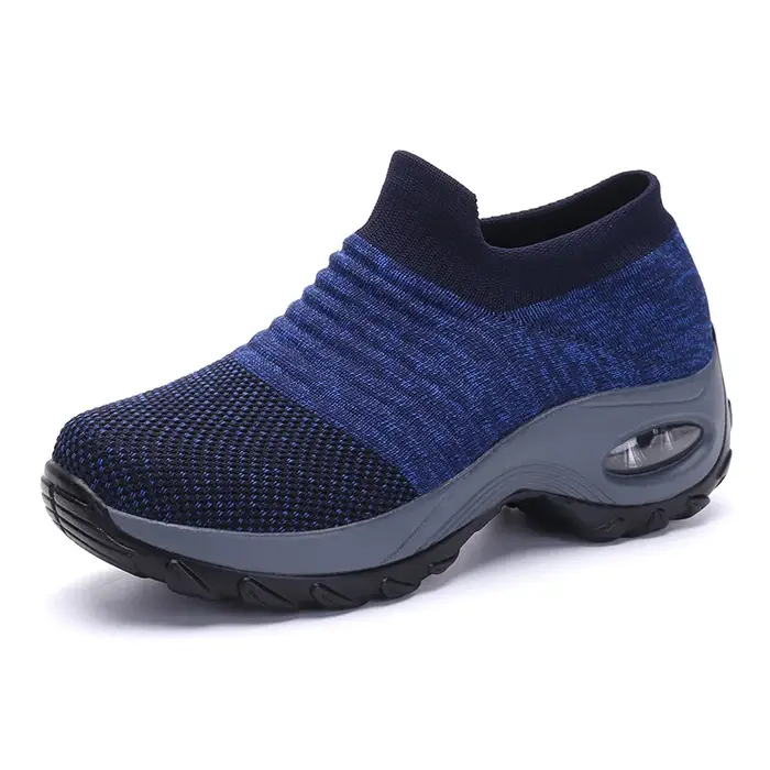 Baskets de marche pour femmes, chaussettes tissées à la mode, respirantes, confortables, chaussures 