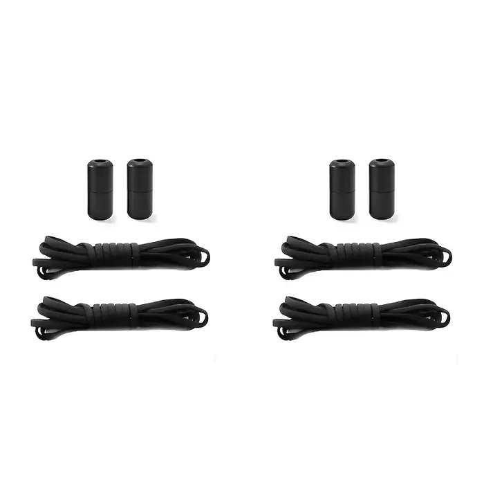 2 paires de lacets élastiques sans nœuds, lacets paresseux, lacets classiques et tendance pour baske