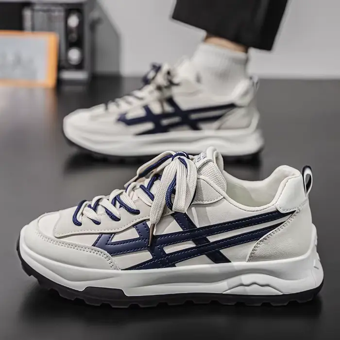 Baskets en cuir à lacets pour hommes 2026 – Tendance