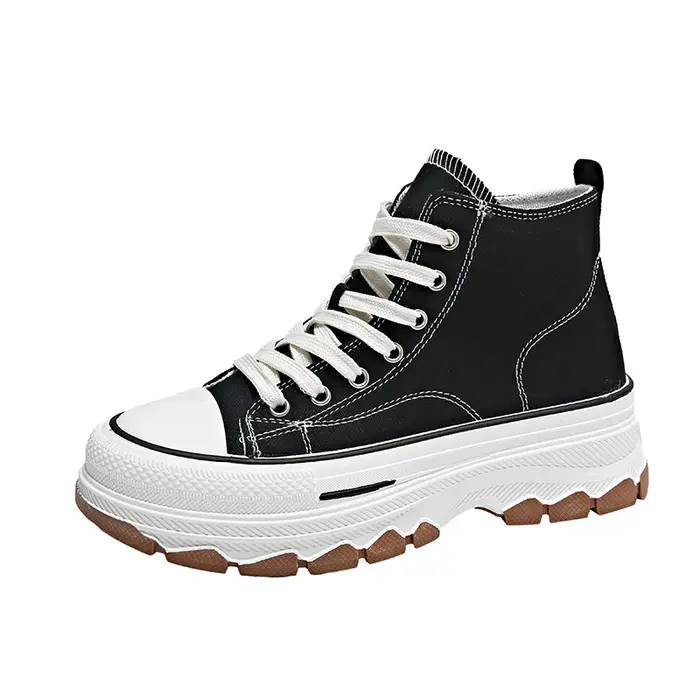Baskets montantes à lacets pour femmes, chaussures de canize pour femmes, baskets décontractées, cha