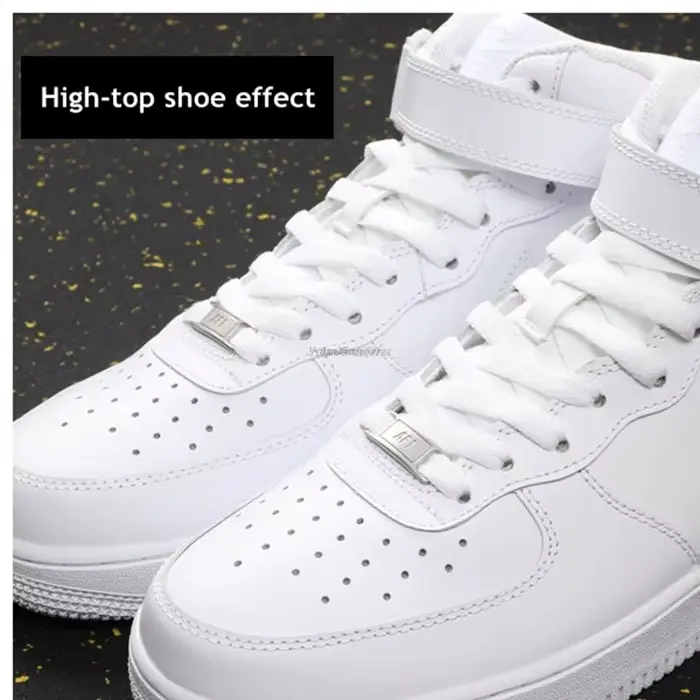 4 pièces AF1 lacets noir blanc lacets plats et décoration de chaussures costume Sneaker lacet Air Fo