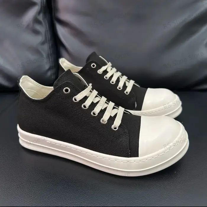 Ro classique hommes chaussure femmes baskets toile noire bas chaussures décontractées semelle épaiss