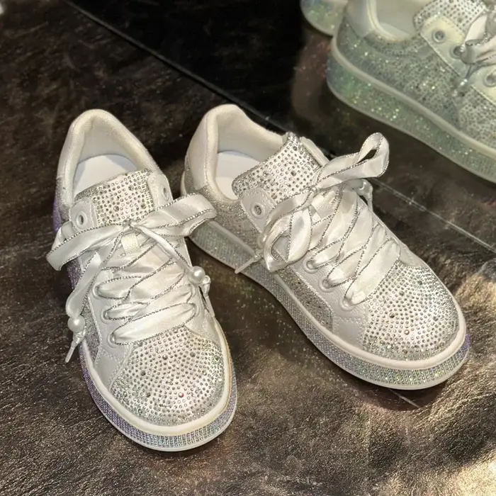 Baskets de luxe à strass pour femmes
