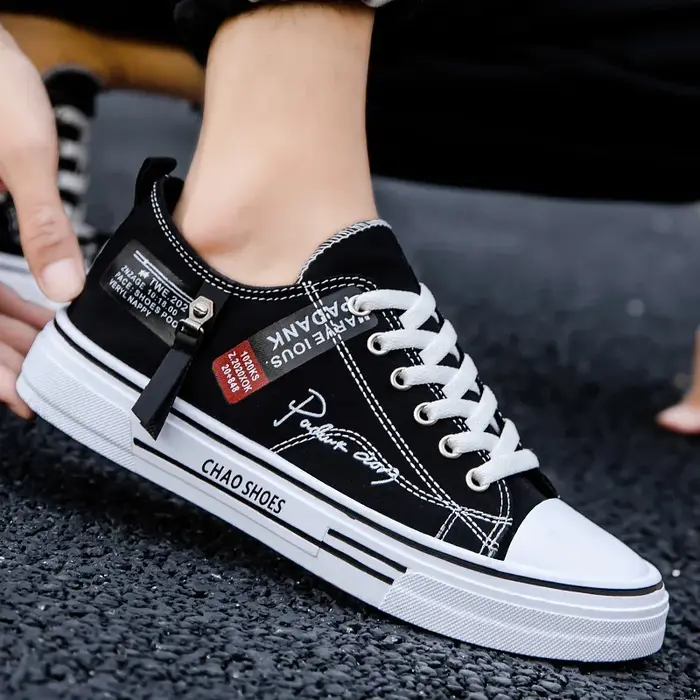 Chaussures en toile pour hommes, chaussures d'été respirantes, décontractées, de haute qualité, bask